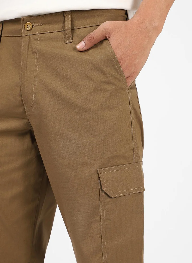 Urbano Fashion  Urbano Fashion Men's Khaki Regular Fit Solid Cargo Chino Pant With 6 Pockets for Men | Best Price UAE